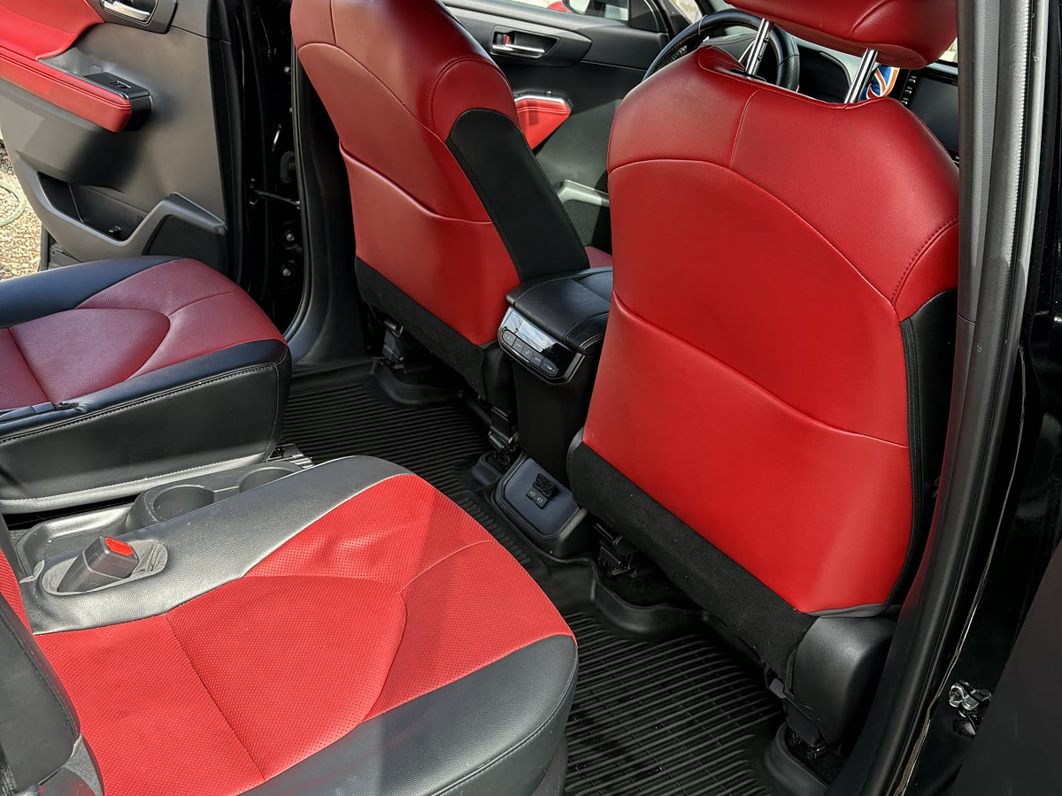 After photo of the same family vehicle back seat after interior detailing